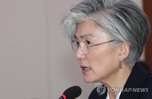 외교통일위에서 답변하는 강경화 장관