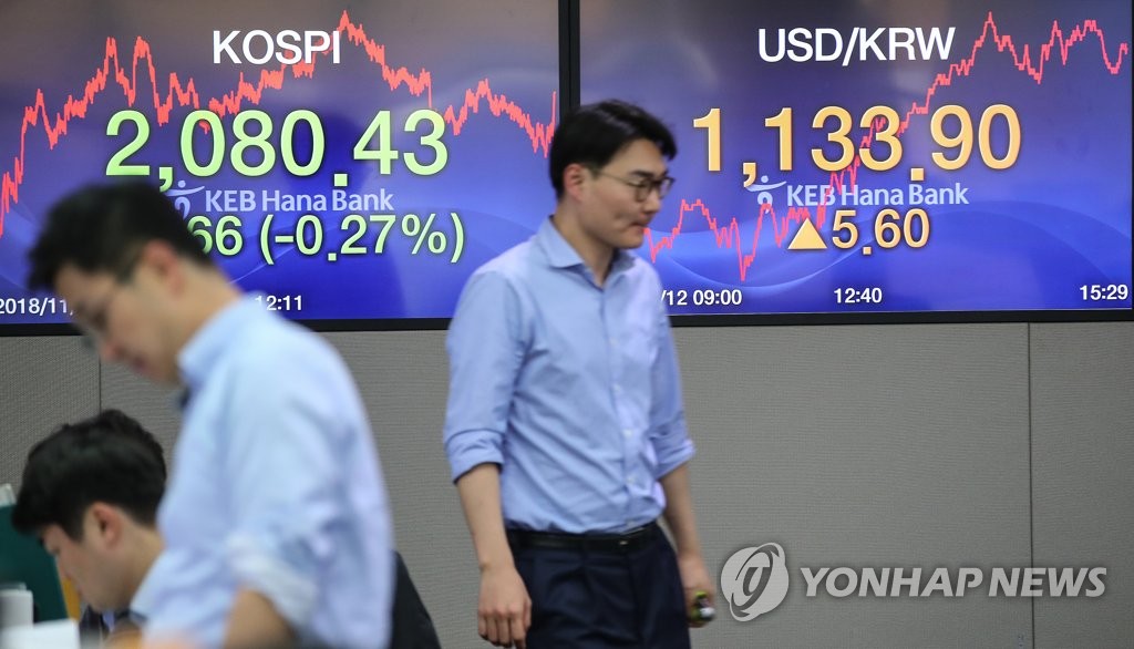 (LEAD) Seoul stocks close lower on bio losses - 1