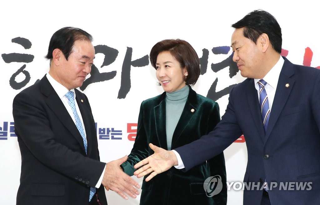 회동하는 나경원-김관영-장병완 원내대표