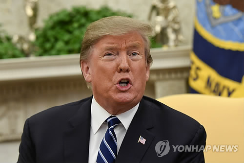 백악관서 발언하는 트럼프…"김정은과의 마지막 정상회담 아닐 것"