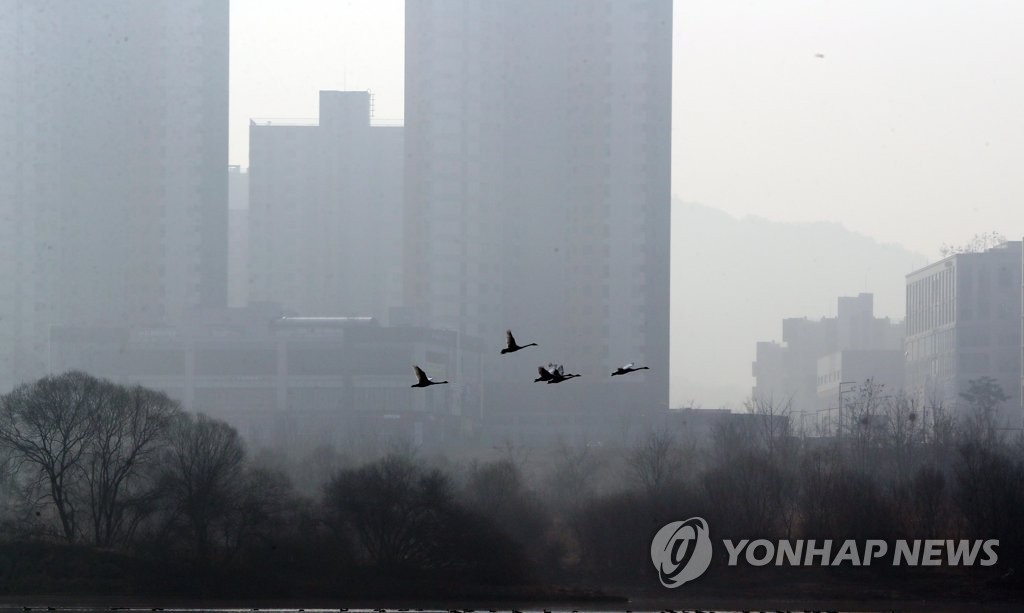 미세먼지+안개…답답한 가시거리
