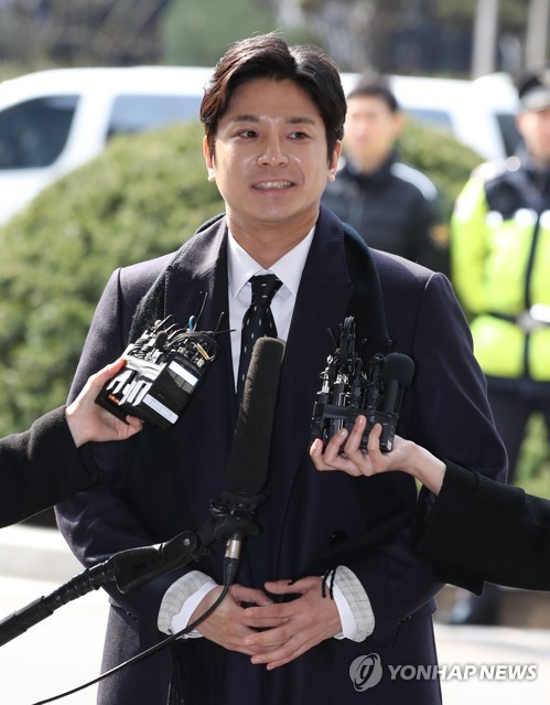 경찰출석하며 답변하는 김상교