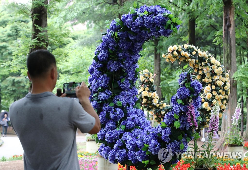 Moon made of flowers Moon made of flowers