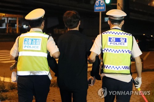 음주단속 도주하다 붙잡힌 운전자