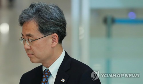 귀국하는 김현종 국가안보실 2차장
