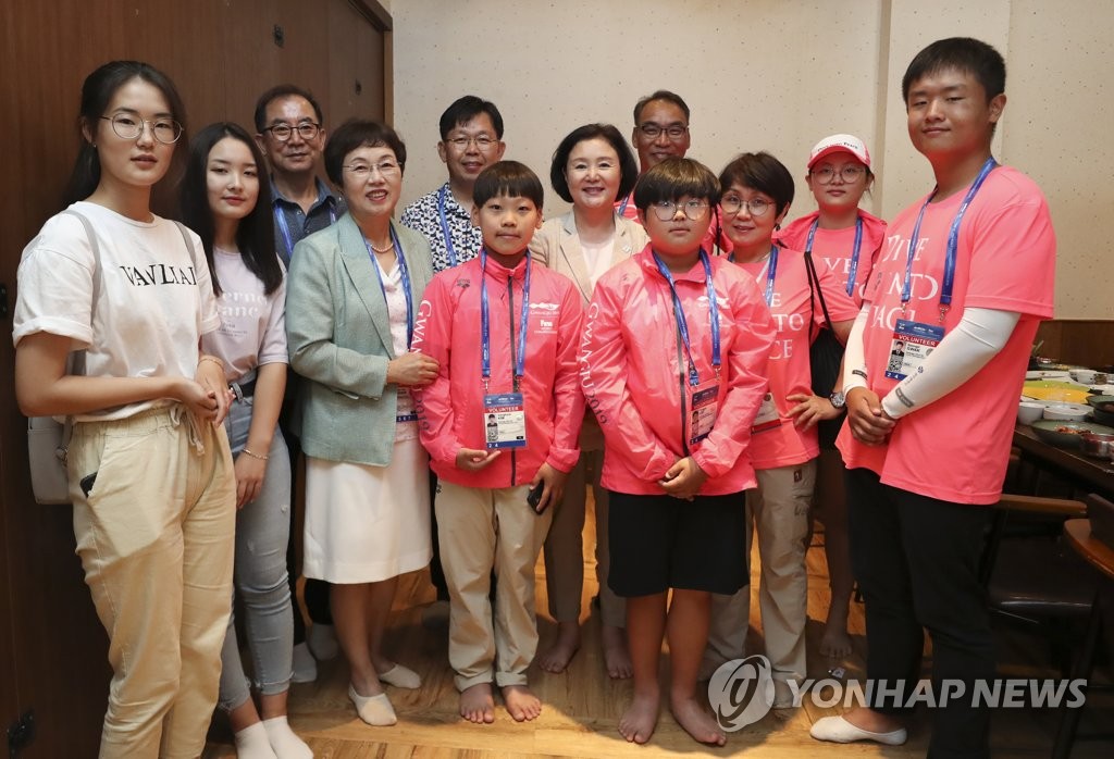 Voluntarios del campeonato de natación de Gwangju Voluntarios del campeonato de natación de Gwangju