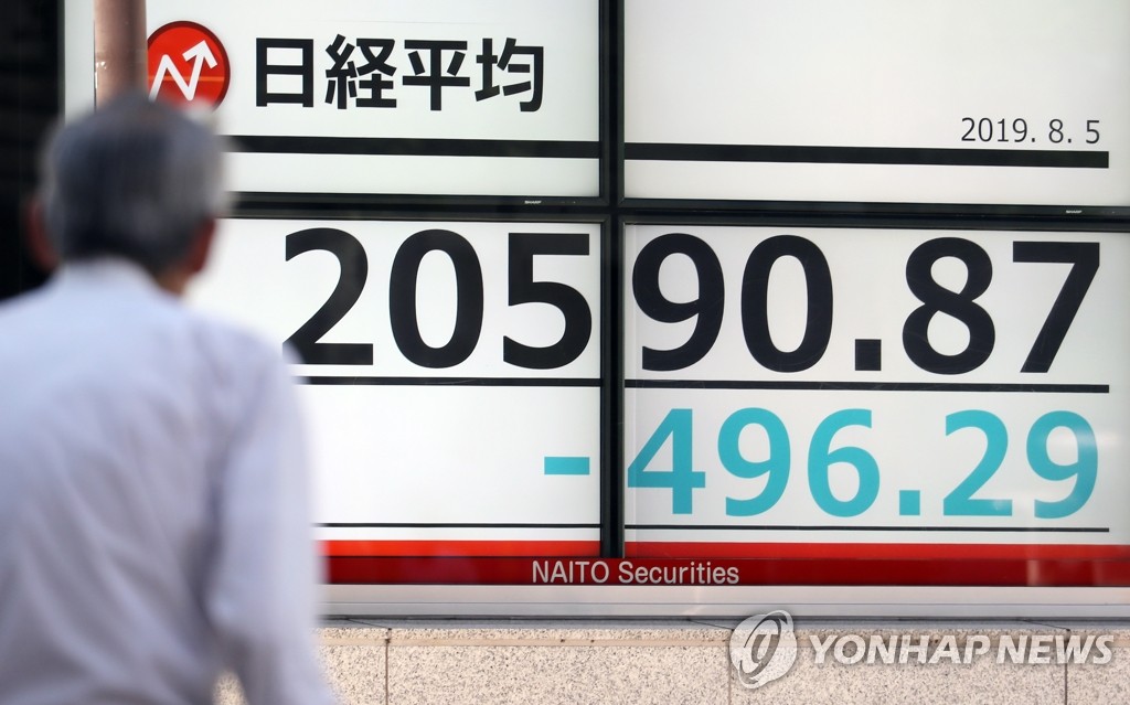 '주가가 말하네'…한일 갈등 속 日 주가도 큰 폭 ↓