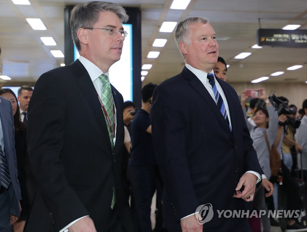 비건 미 국무부 대북특별대표 입국