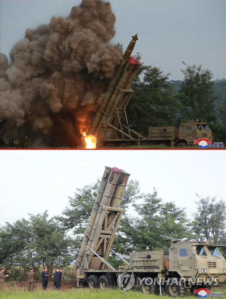 북한, 다시 초대형 방사포 시험사격…3발 발사했나?