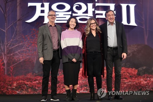 내한한 영화 '겨울왕국 2' 제작진