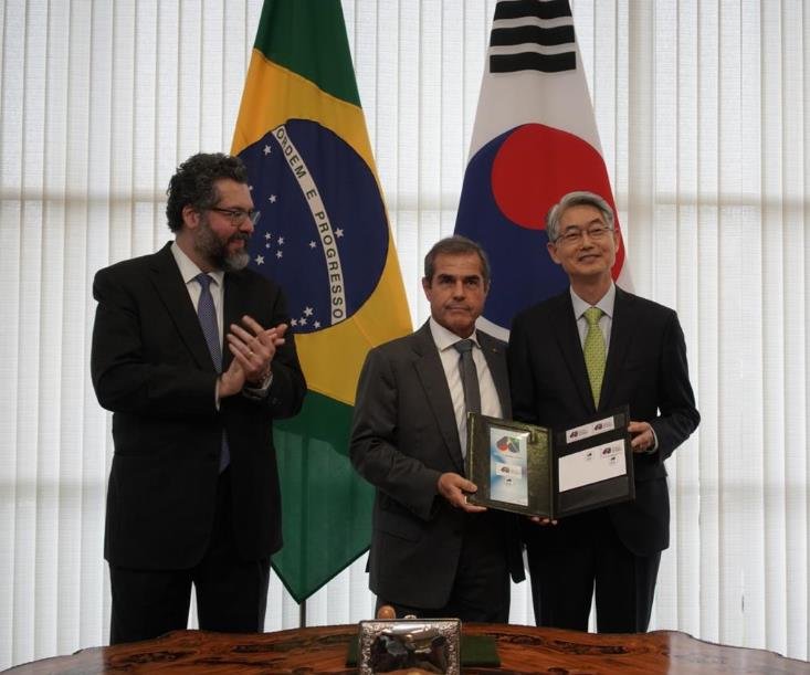 Sellos postales de Corea del Sur y Brasil Sellos postales de Corea del Sur y Brasil