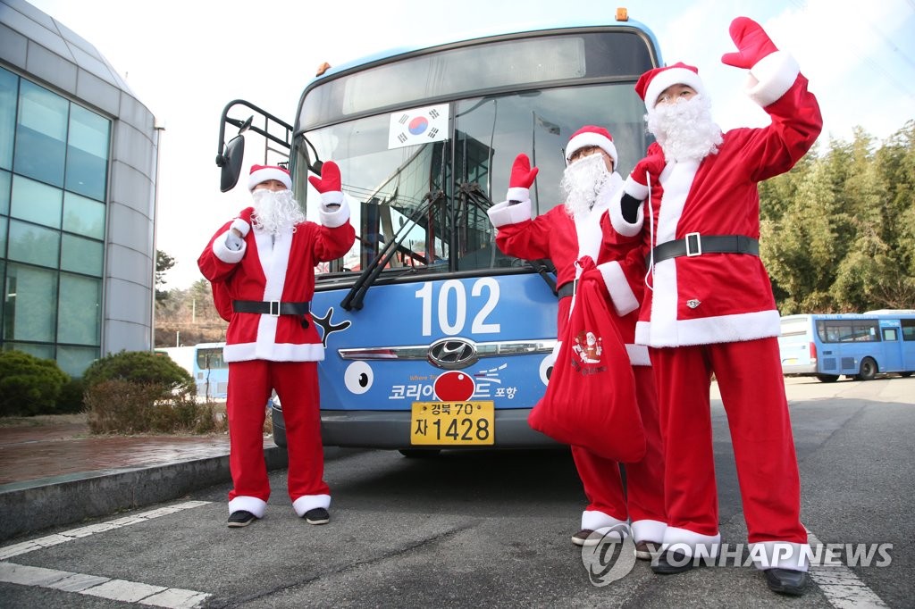 Santa bus drivers Santa bus drivers