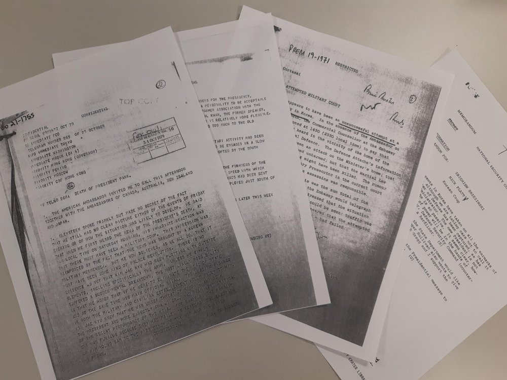 주한 미국, 영국 대사관이 보낸 10·26와 12·12 관련 외교 전문
