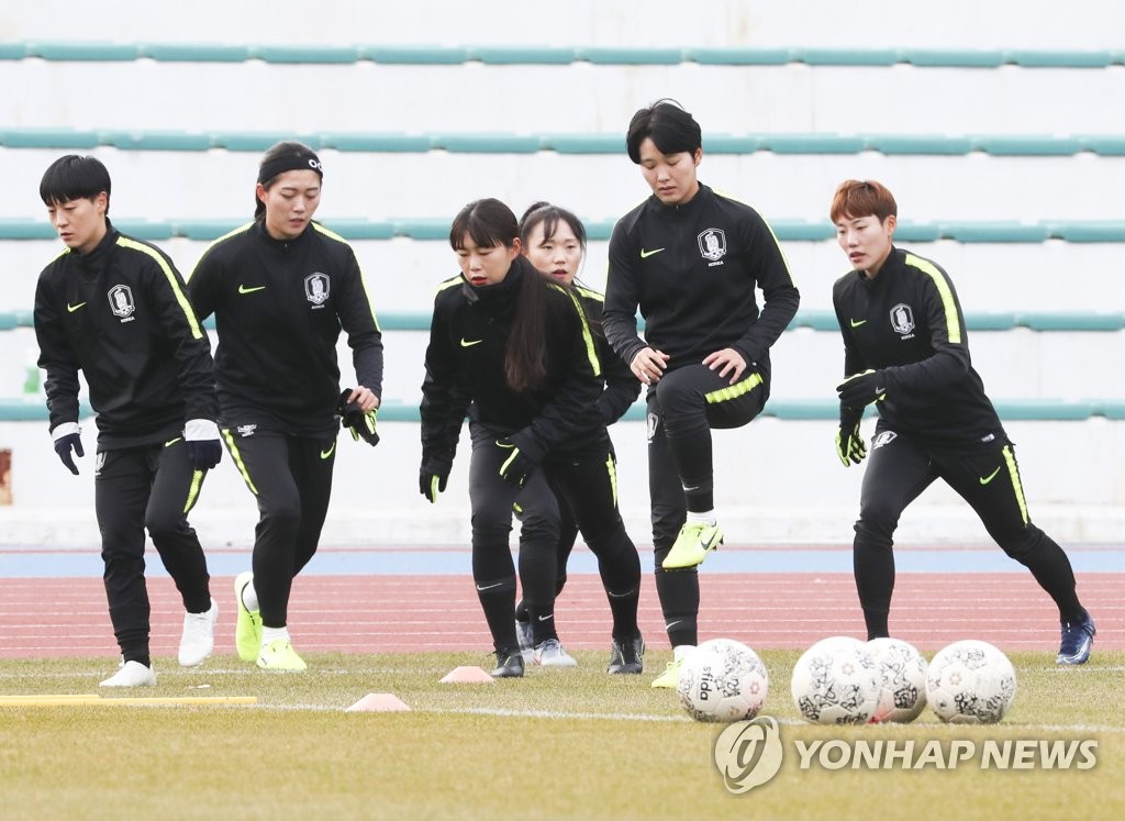한국 여자축구 대표팀 훈련