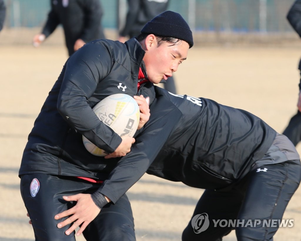 럭비 국가대표팀 '실전처럼'