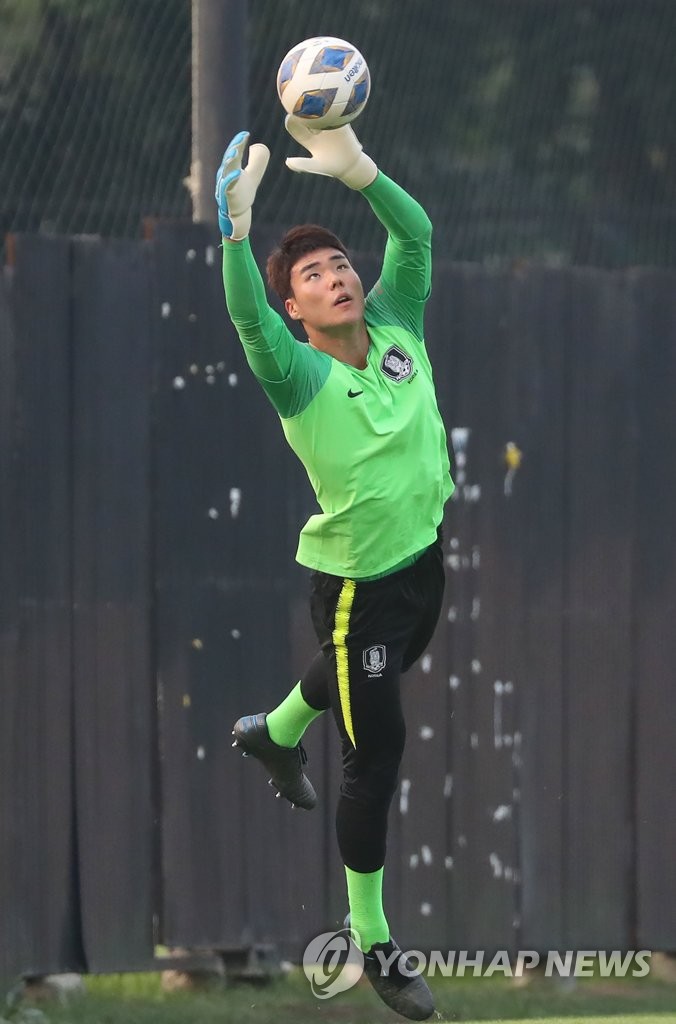 U-23 goalkeeper in training U-23 goalkeeper in training