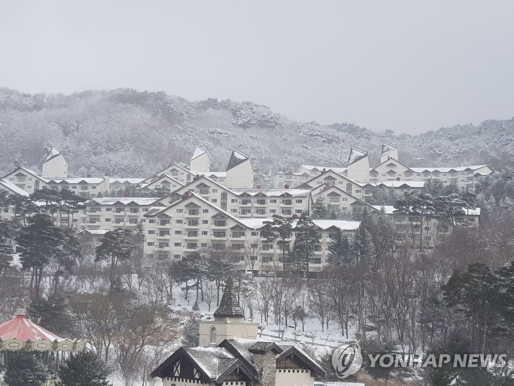 무주덕유산리조트의 설경