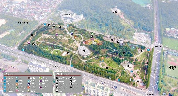 창원수목원 안내도.