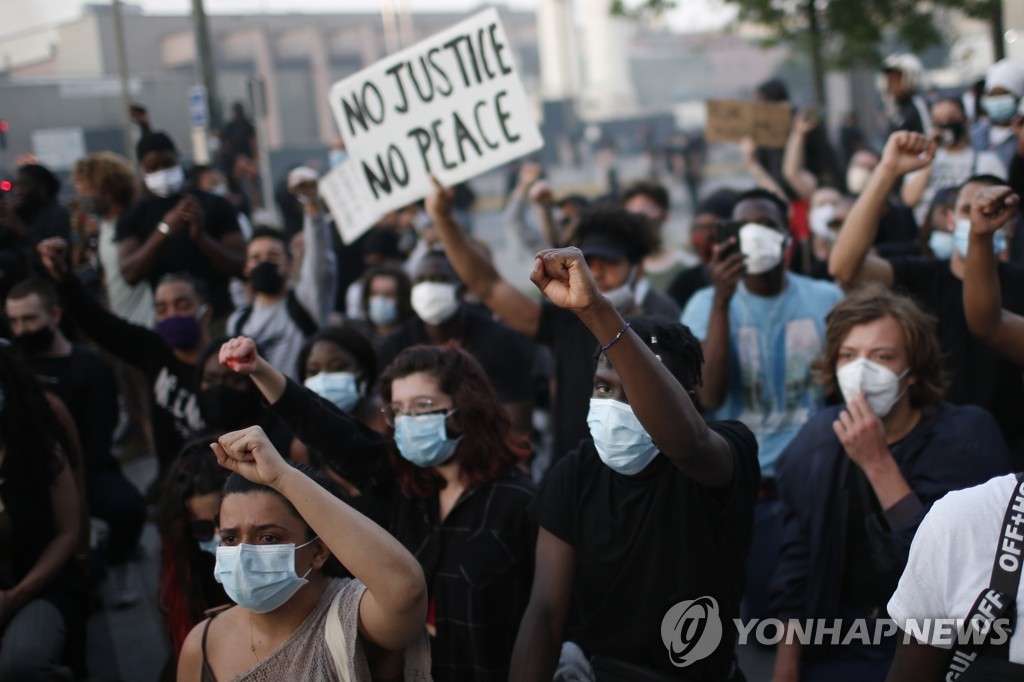 프랑스에서도 '경찰의 흑인 폭력' 항의 시위 열려