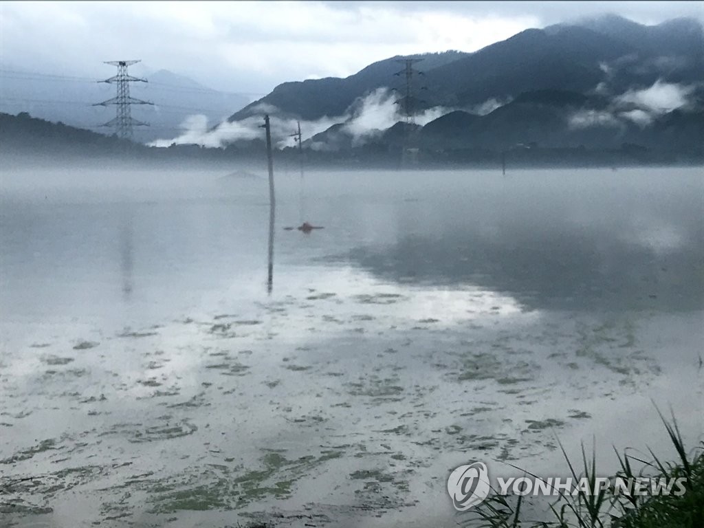 침수 피해 입은 구례 상하수도사업소 취수장