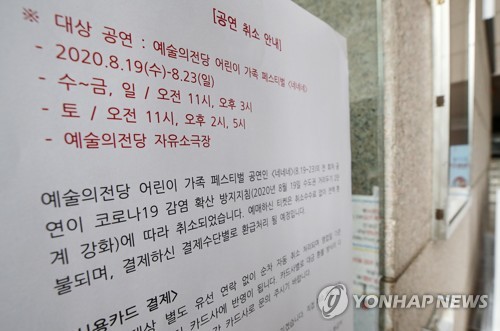 코로나19에 예술의전당 소극장 공연 중단