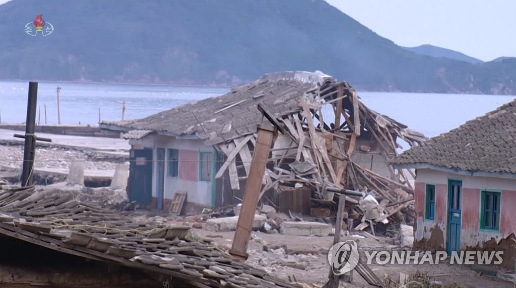 '마이삭'이 휩쓴 북한 함경도 태풍 피해현장