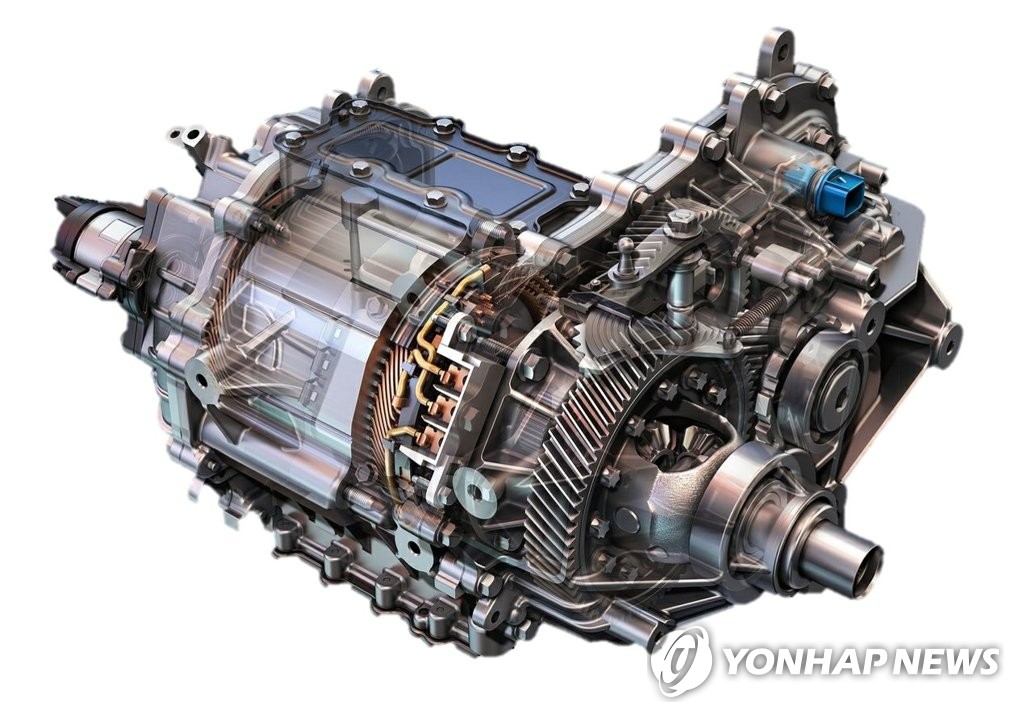 This photo provided by LG Electronics Inc. on Dec. 23, 2020, shows a motor for an electric vehicle. (PHOTO NOT FOR SALE) (Yonhap)