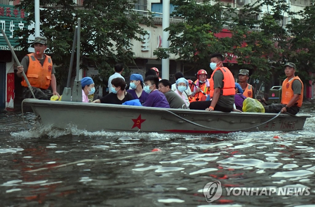 태풍 '인파' 중국 상륙…상하이 일대 하루 최대 500㎜ 폭우 