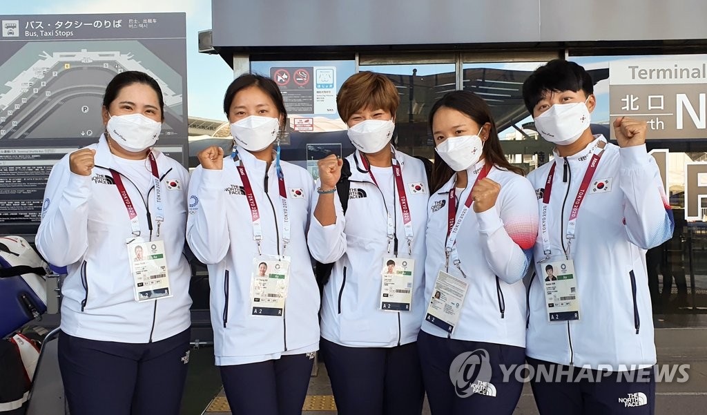 [올림픽] 여자골프 대표팀 일본 도착