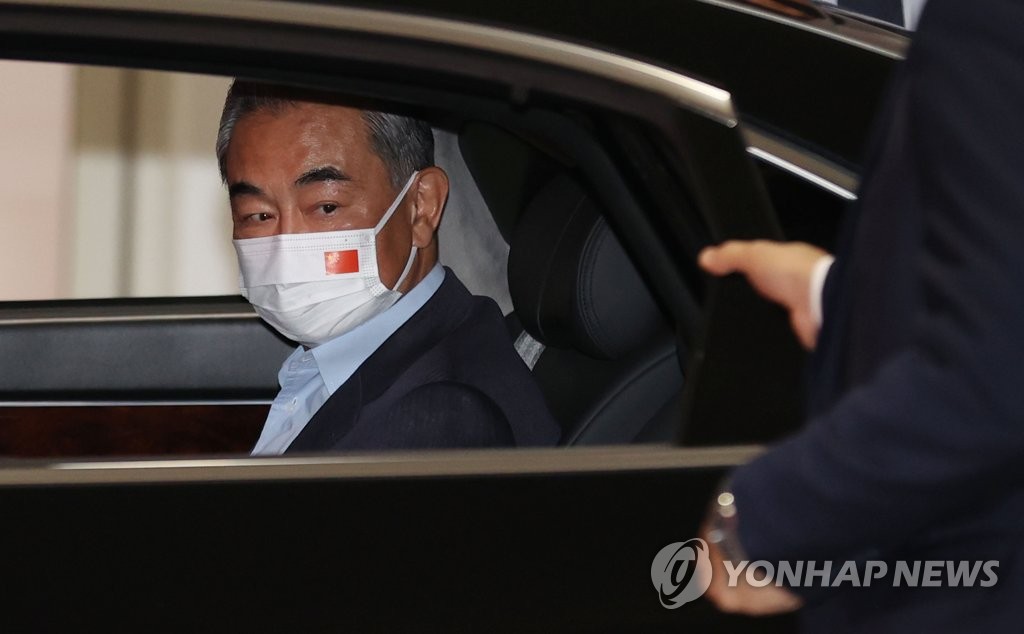 왕이 중국 외교부장 방한