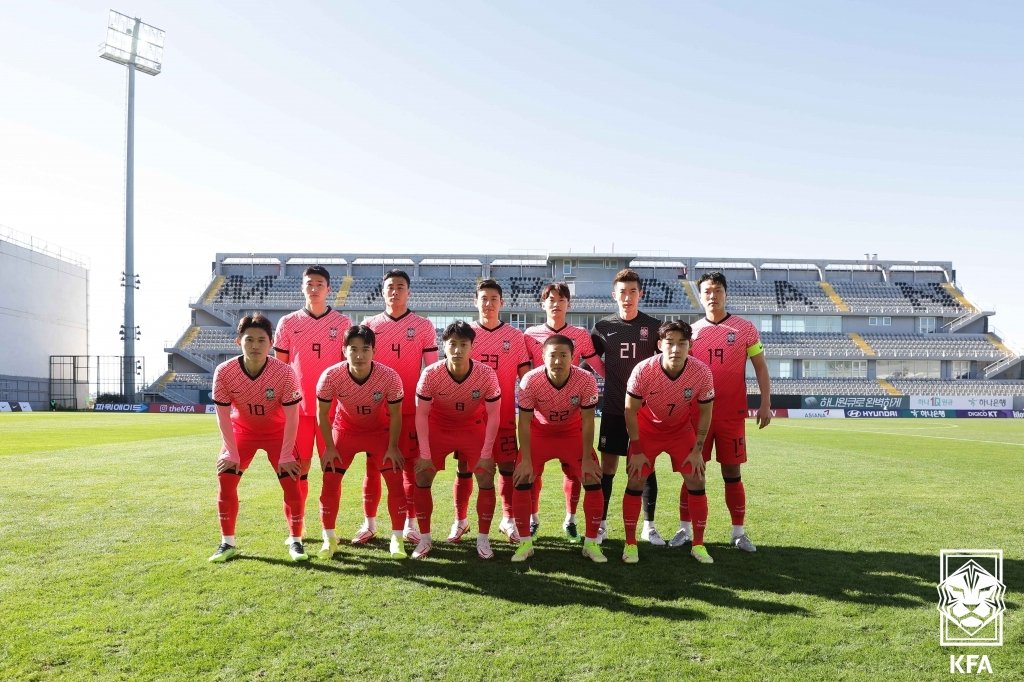15일 아이슬란드와 친선경기에 선발 출전했던 축구대표팀 선수들.