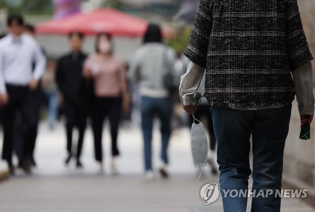 실외 마스크 착용 의무 해제