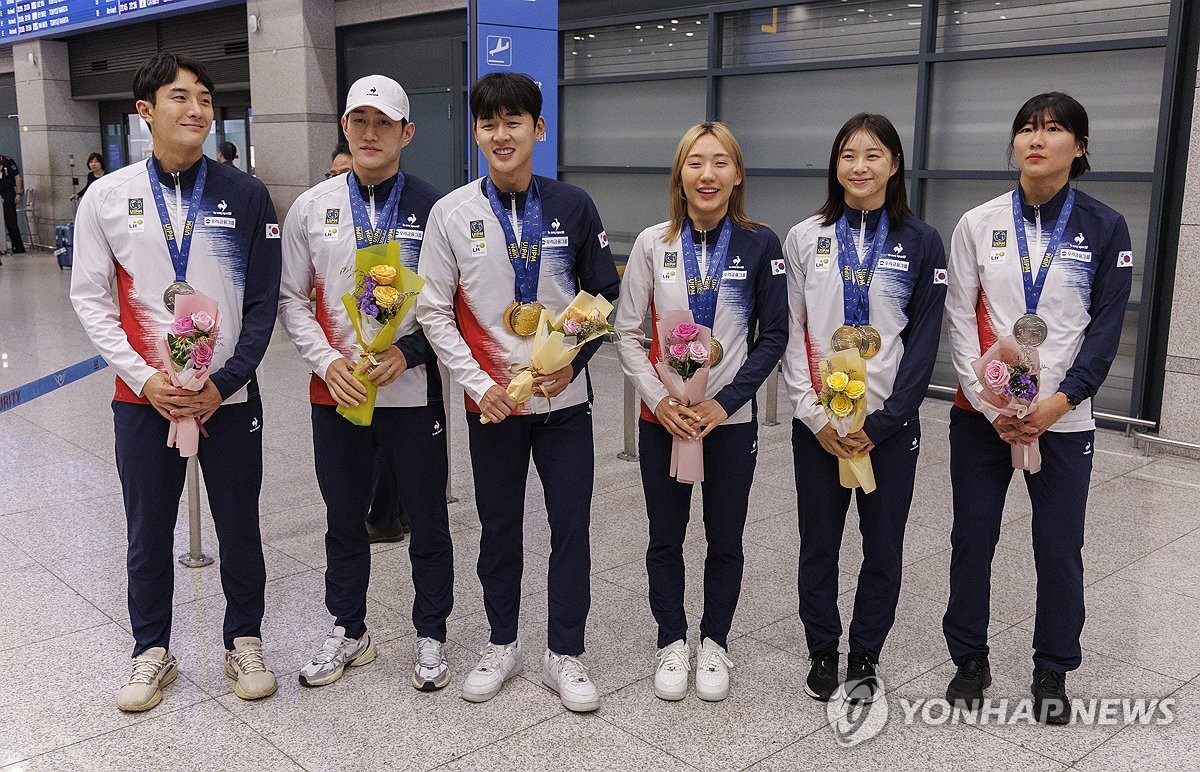 세계선수권 사상 최고 성적 거둔 근대5종 대표팀 금의환향