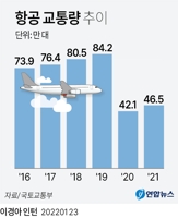 [그래픽] 항공 교통량 추이