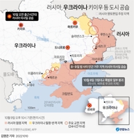 [그래픽] 러시아, 우크라이나 키이우 등 도시 공습(종합)
