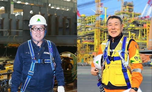 Park Sang-ho (L) and Kim Byung-ho (Photos provided by Hyundai Heavy Industries) (Yonhap)