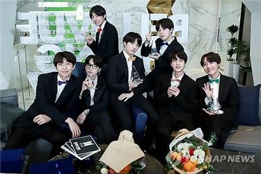 This photo of BTS is provided by Big Hit Entertainment. (Yonhap)