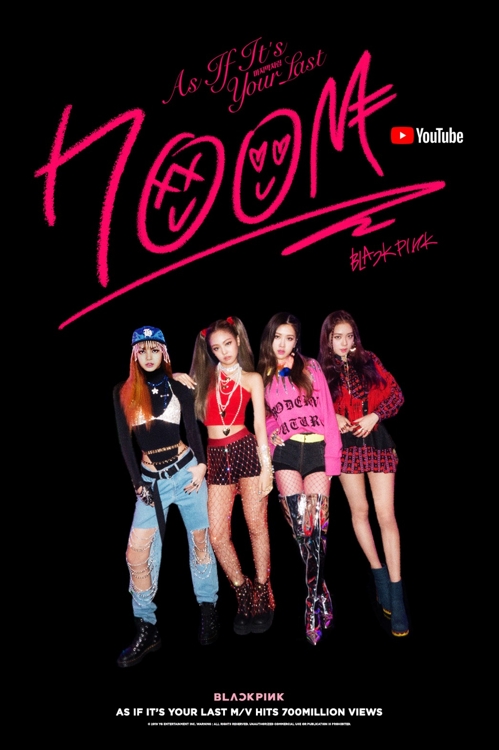 BLACKPINK's 'As If It's Your Last' tops 700 mln YouTube views