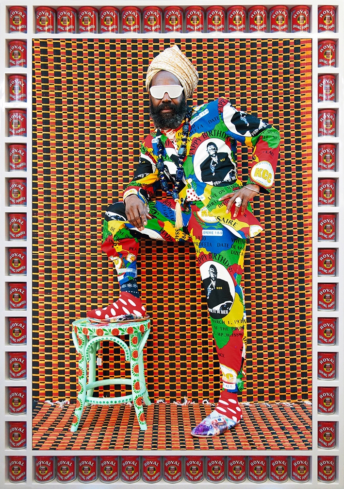 This image provided by Barakat Contemporary on Aug. 4, 2020, shows Moroccan-British artist Hassan Hajjaj's 2013 photograph "Blaize." Hajjaj will hold his first Asian exhibition at the art gallery in central Seoul from Aug. 5-Sept. 27. (PHOTO NOT FOR SALE) (Yonhap) 
