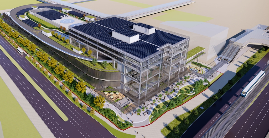 This graphic image provided by Hyundai Motor shows the Singapore innovation center. (PHOTO NOT FOR SALE) (Yonhap) 