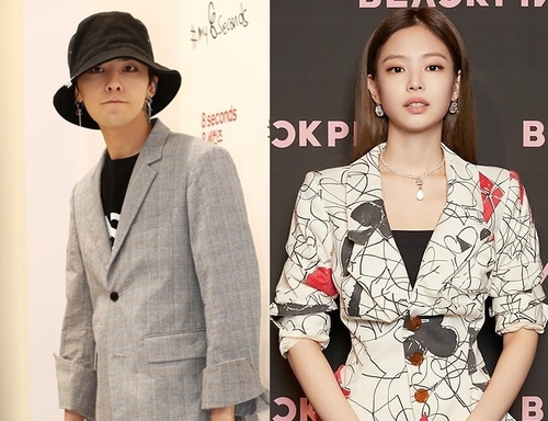 These undated file photos show Jennie (R) and G-Dragon. (Yonhap)