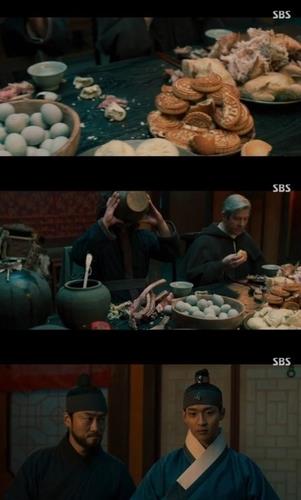 This combined image, captured from the broadcast of "Joseon Exorcist," shows some controversial scenes from the TV series on SBS. (PHOTO NOT FOR SALE) (Yonhap)