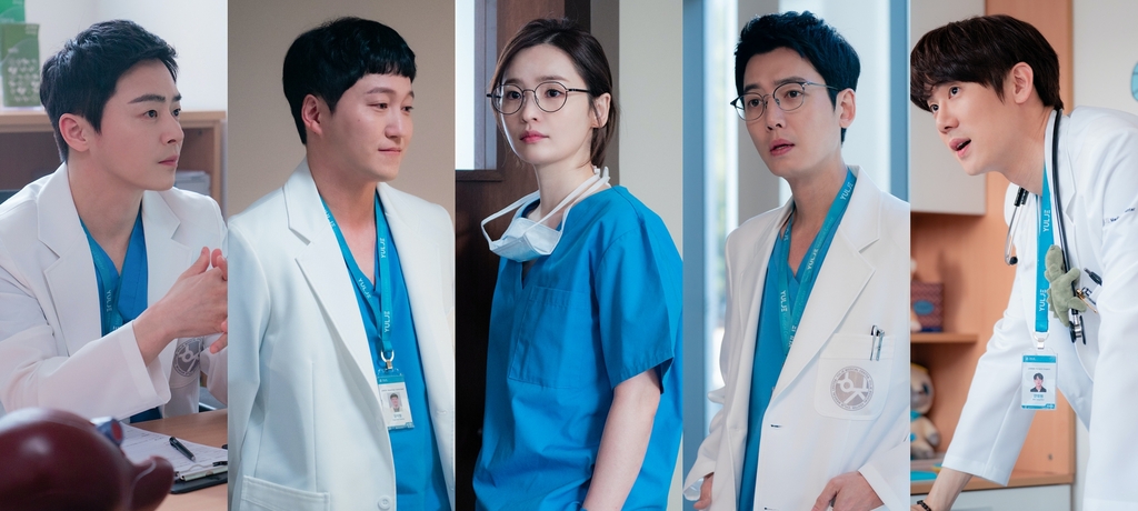 This photo, provided by tvN, shows the main characters of Korean television series "Hospital Playlist." (PHOTO NOT FOR SALE) (Yonhap)