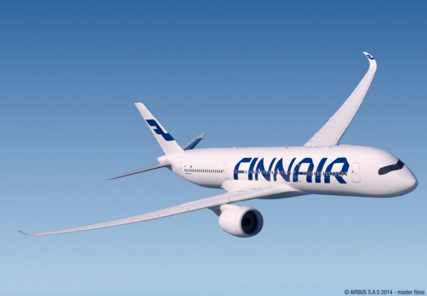 This file photo provided by Finnair shows an A350 passenger jet about to land. (PHOTO NOT FOR SALE) (Yonhap)