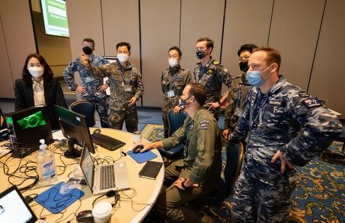 This photo, provided by South Korea's Joint Chiefs of Staff, shows the U.S.-led Global Sentinel exercise in progress in 2022. (PHOTO NOT FOR SALE) (Yonhap)
