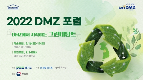 A poster for the 2022 DMZ Forum provided by Gyeonggi Province (PHOTO NOT FOR SALE) (Yonhap)