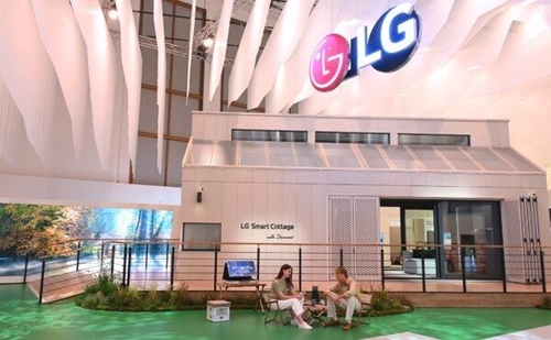 LG Electronics Inc.'s exhibition booth at IFA 2023 in Berlin is seen on Sept. 1, 2023, in this photo provided by the company. (PHOTO NOT FOR SALE) (Yonhap)