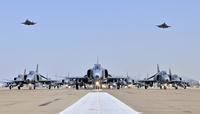 Air Force stages 'elephant walk' in show of force against N. Korean threats