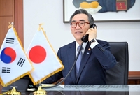 (LEAD) Top diplomats of S. Korea, Japan discuss upcoming trilateral summit with China in phone talks
