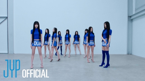 K-pop girl group TWICE is seen in this image provided by JYP Entertainment. (PHOTO NOT FOR SALE) (Yonhap)